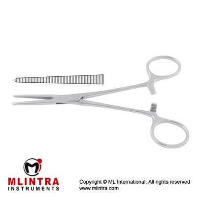 Crile Haemostatic Forcep Straight - 1 x 2 Teeth Stainless Steel, 14 cm - 5 1/2"